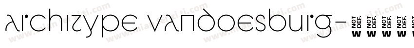 architype vandoesburg字体转换